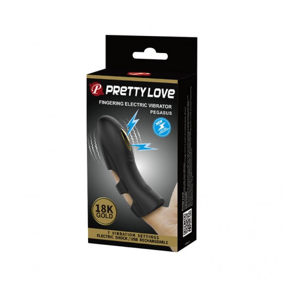 PRETTY LOVE - PEGASUS Electric Shock Finger Vibrator (Chargeable - Black) PRETTY LOVE - PEGASUS Electric Shock Finger Vibrator (Chargeable - Black)